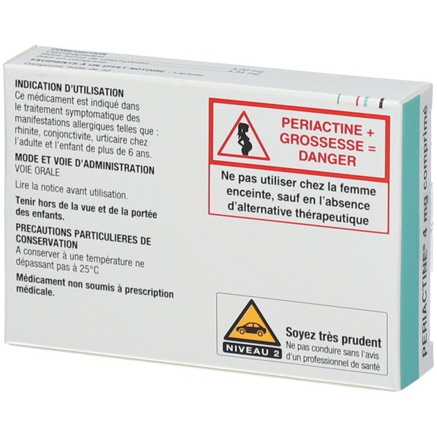 Periactin chlorphéniramine